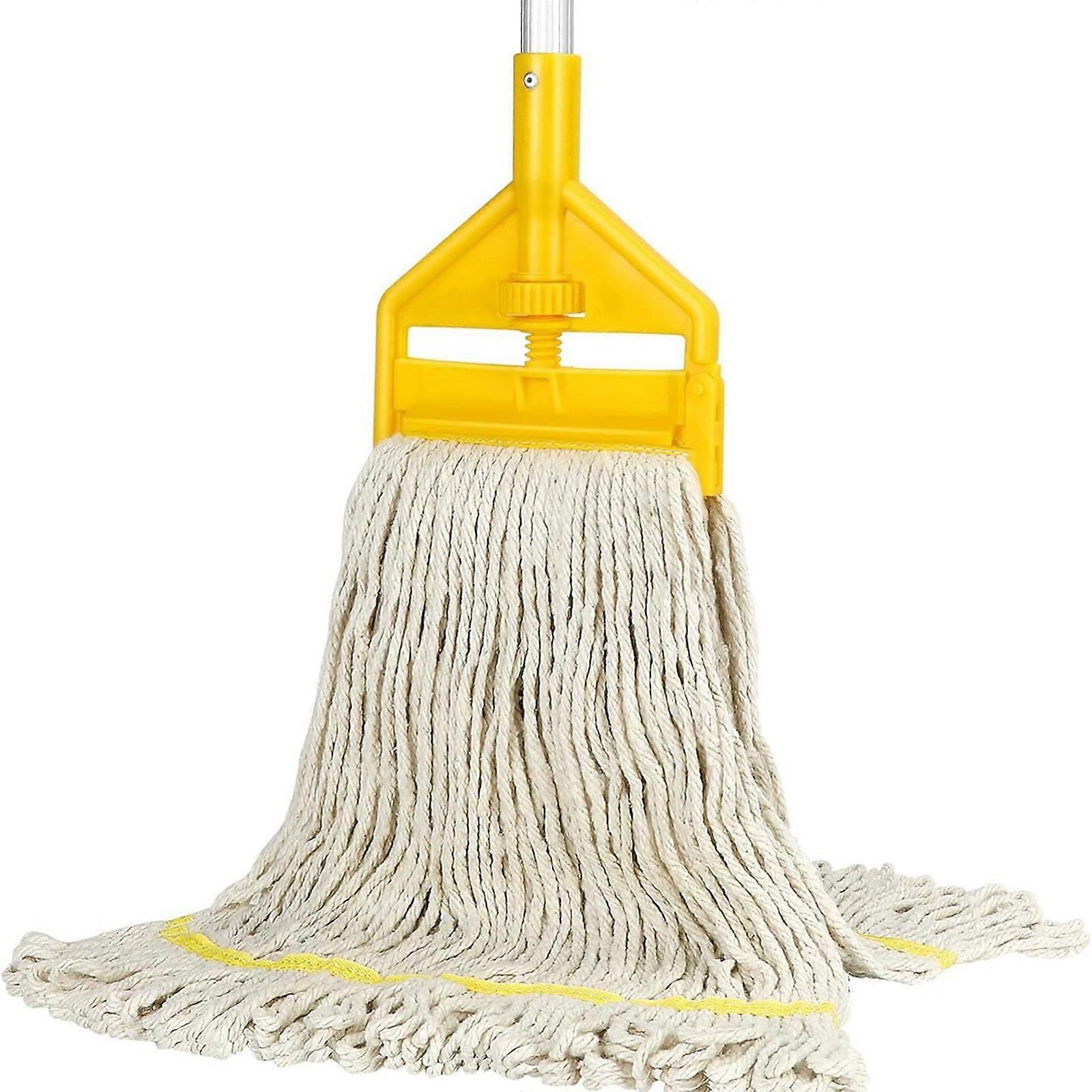 High Absorbent Wood Floor Mop Cotton String Efficient Long Handle Cleaning Mop For Kitchen Bathroom Household Use Multicolor