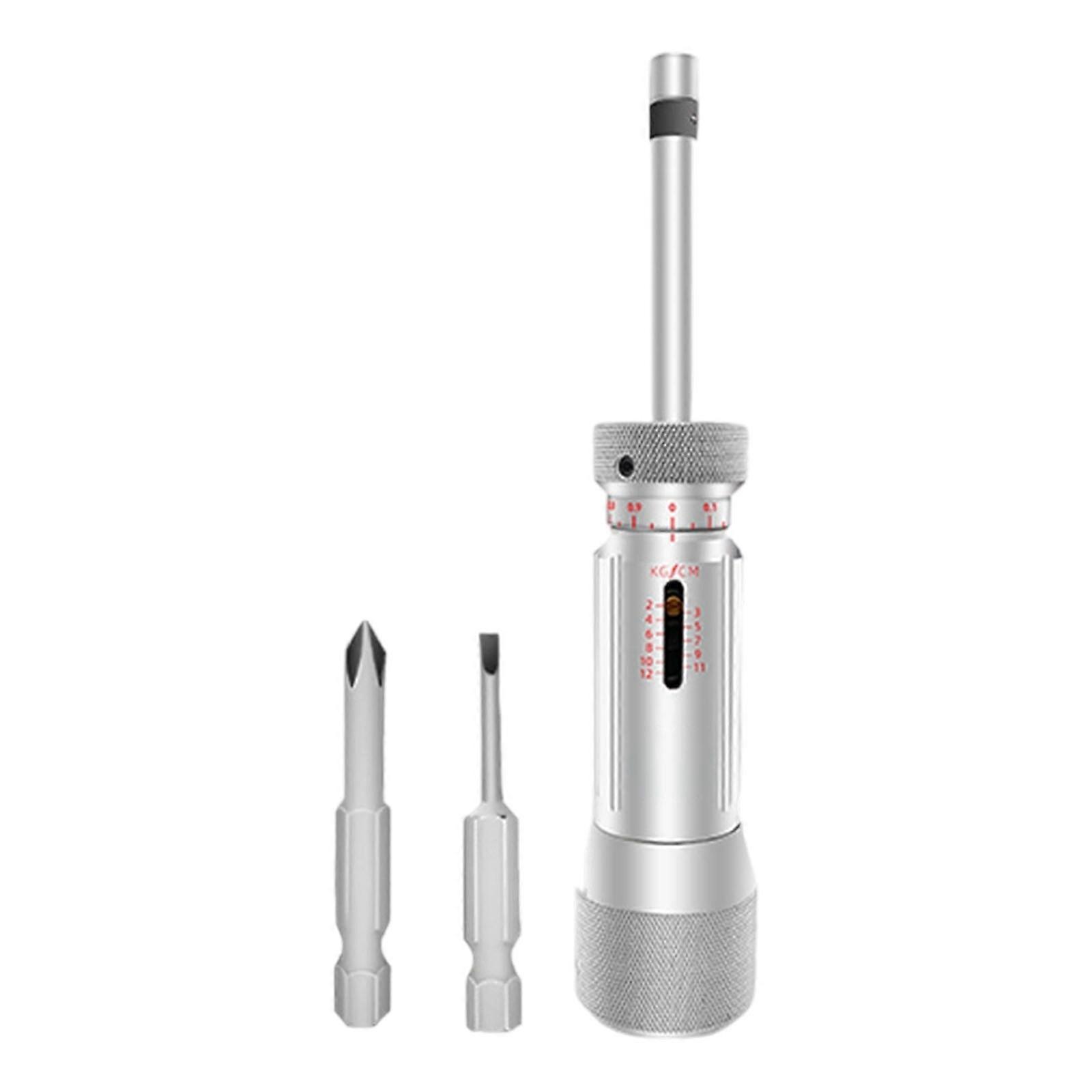 Practical Adjustable Torques Driver Ergonomic Handle Interchangeable Bit Steel Build Suitable For Industrial Applications Multicolor
