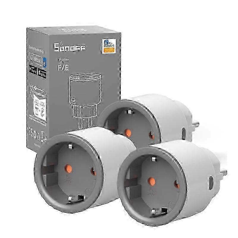 SONOFF S60 EU Smart WiFi Socket with Power Monitoring Outlet - Voice Controlled via eWeLink App for Alexa, Google Home & SmartThings