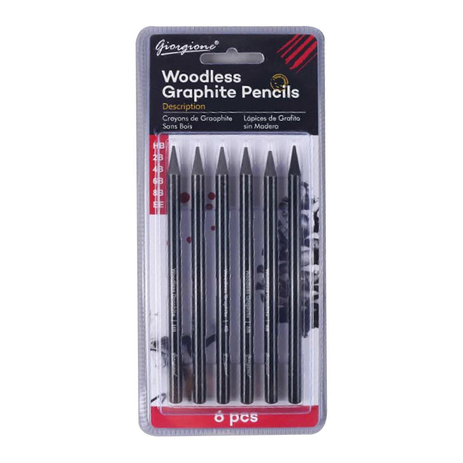 Non-wood and Charcoal Sketching Pencil Set Drawing Art Supplies for DIY Art Students Hobbyist Beginner