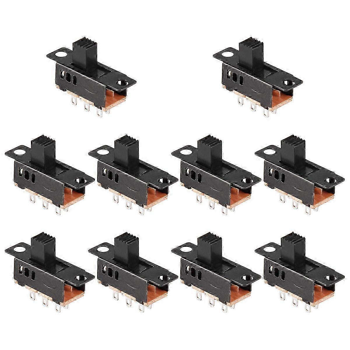 3 Position Slide Switch for Control Panel - 6 Pin DPDT 0.5A 50V