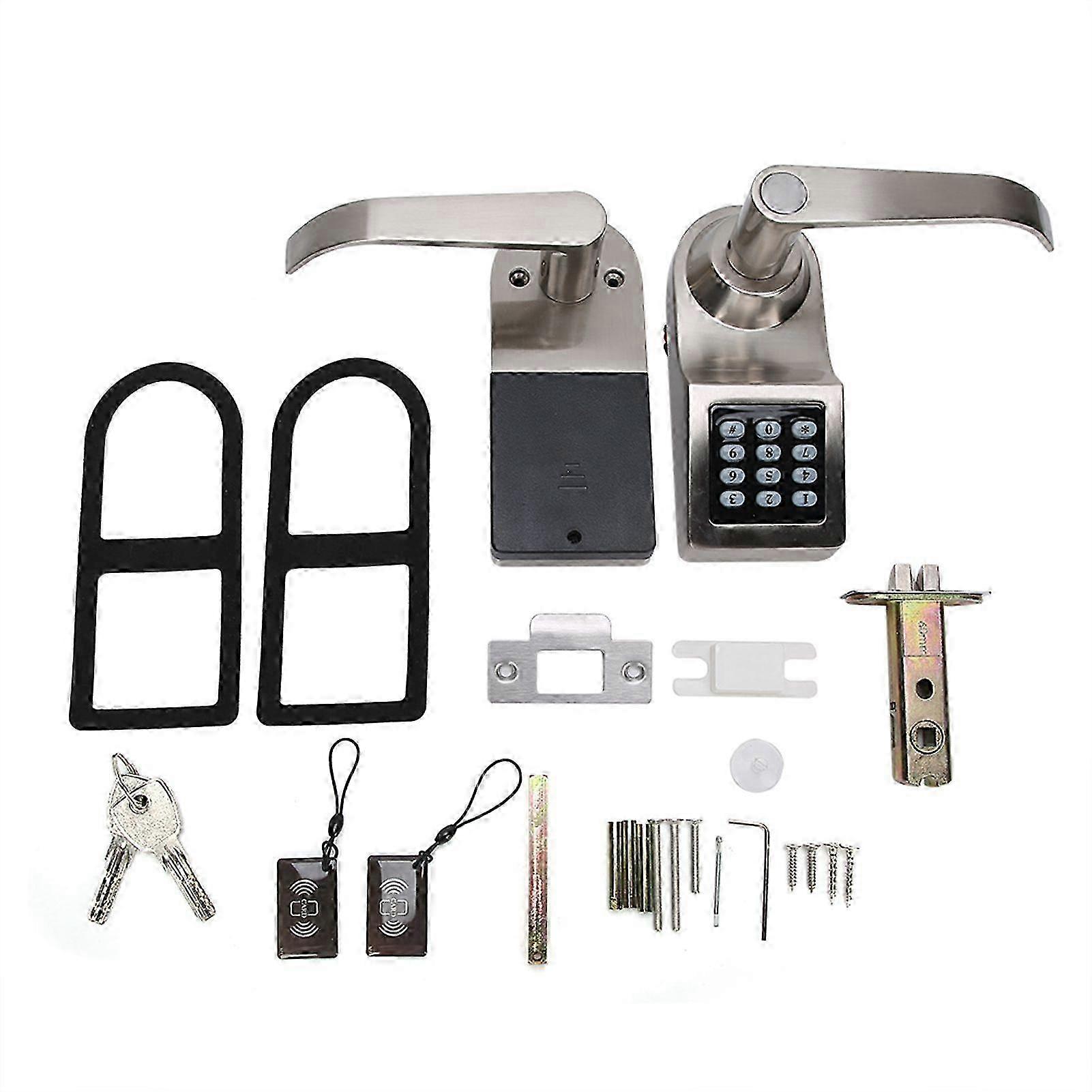 Induction Electronic Password Lock Smart Digital Door Lock with IC Card Codes and Key Unlocking Security Entry