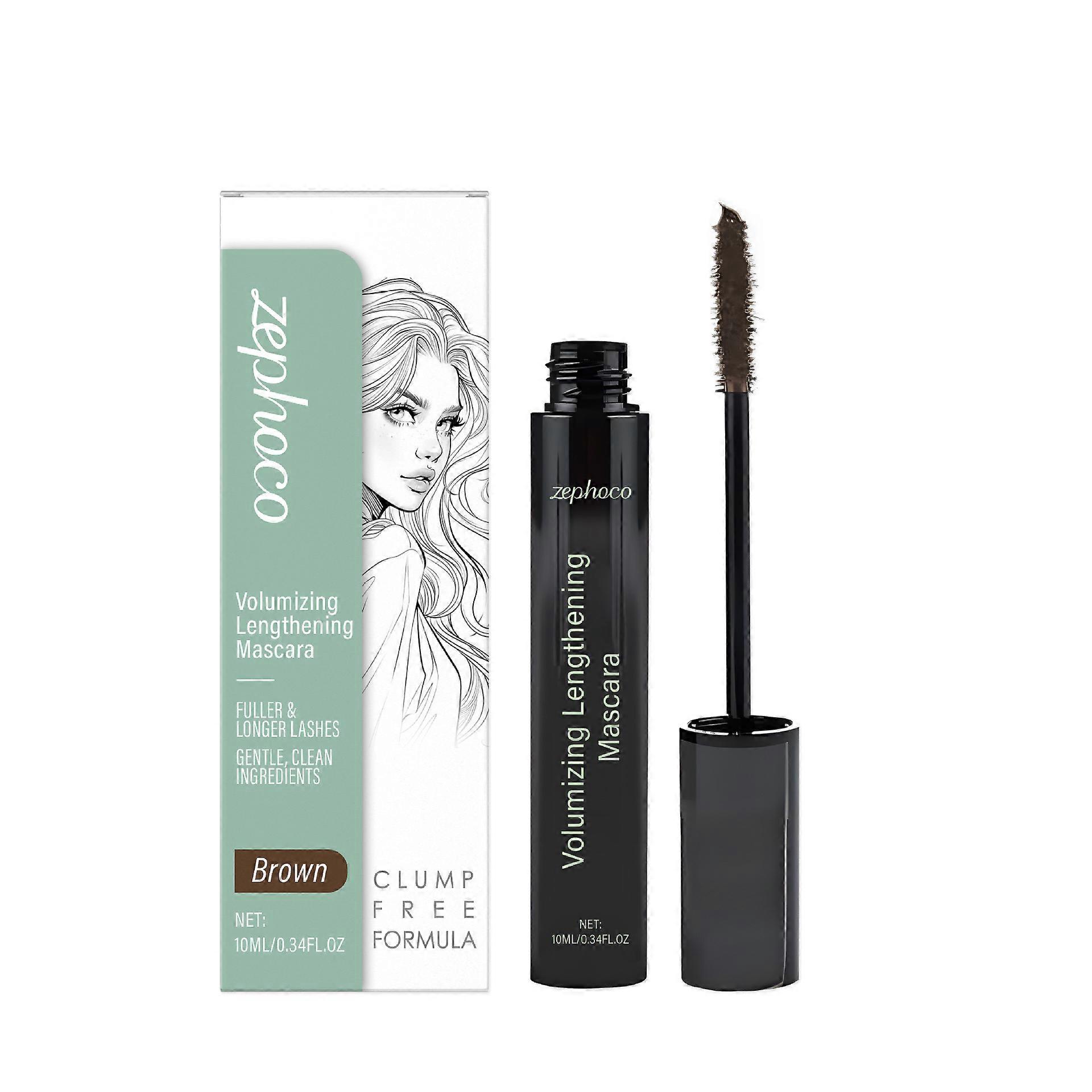 Brown 10ml Mascara Series: Volumizing, lengthening, naturally curling, beautiful, long-lasting, delicate, and not easy to smudge. Portable.