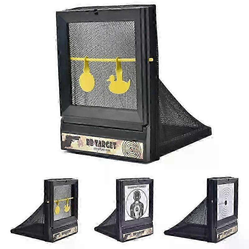 AirSoft Targets for Shooting with a Recycling BB & Pellet Trap Net Catcher and Paper Stand