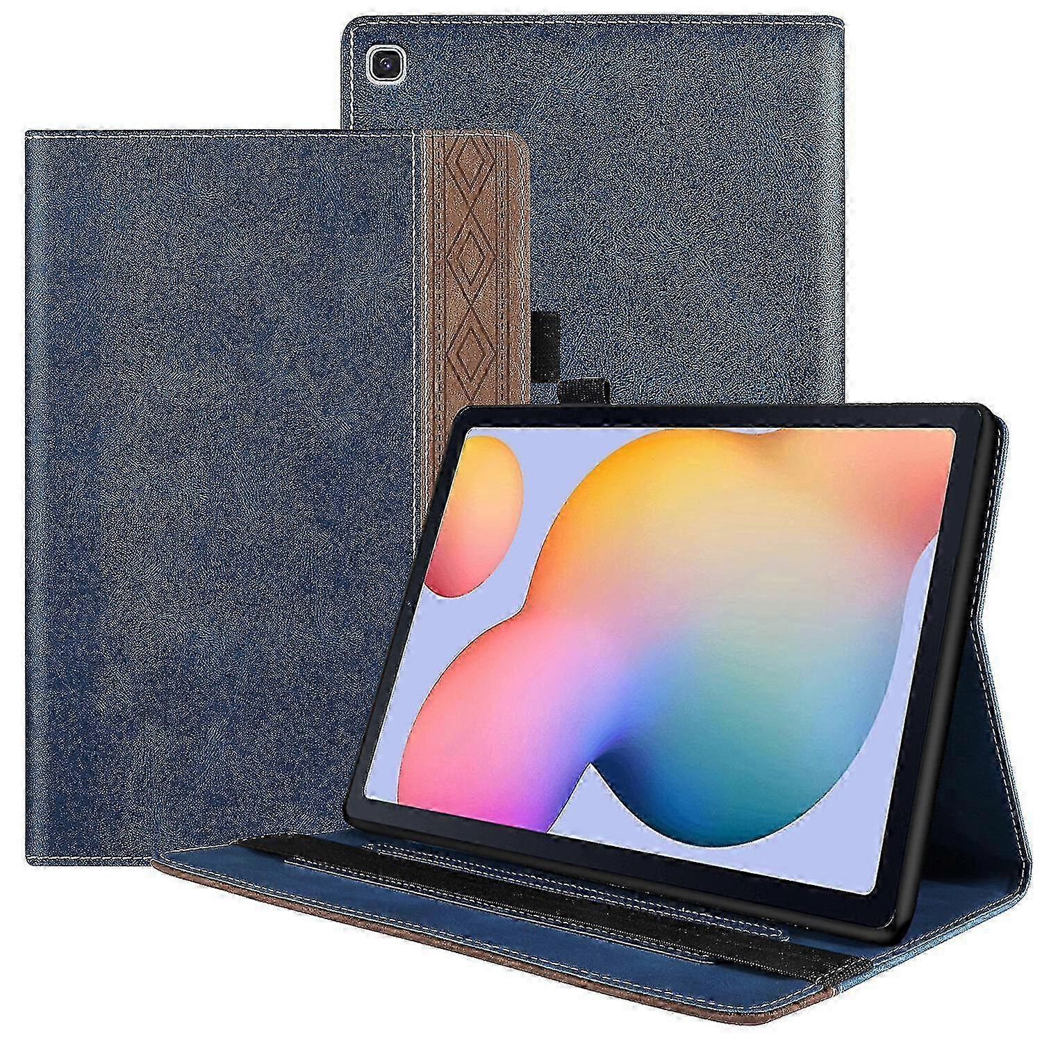 Tablet Case For Tab S6 Lite P610, Premium PU Leather Stand Cover,Blue