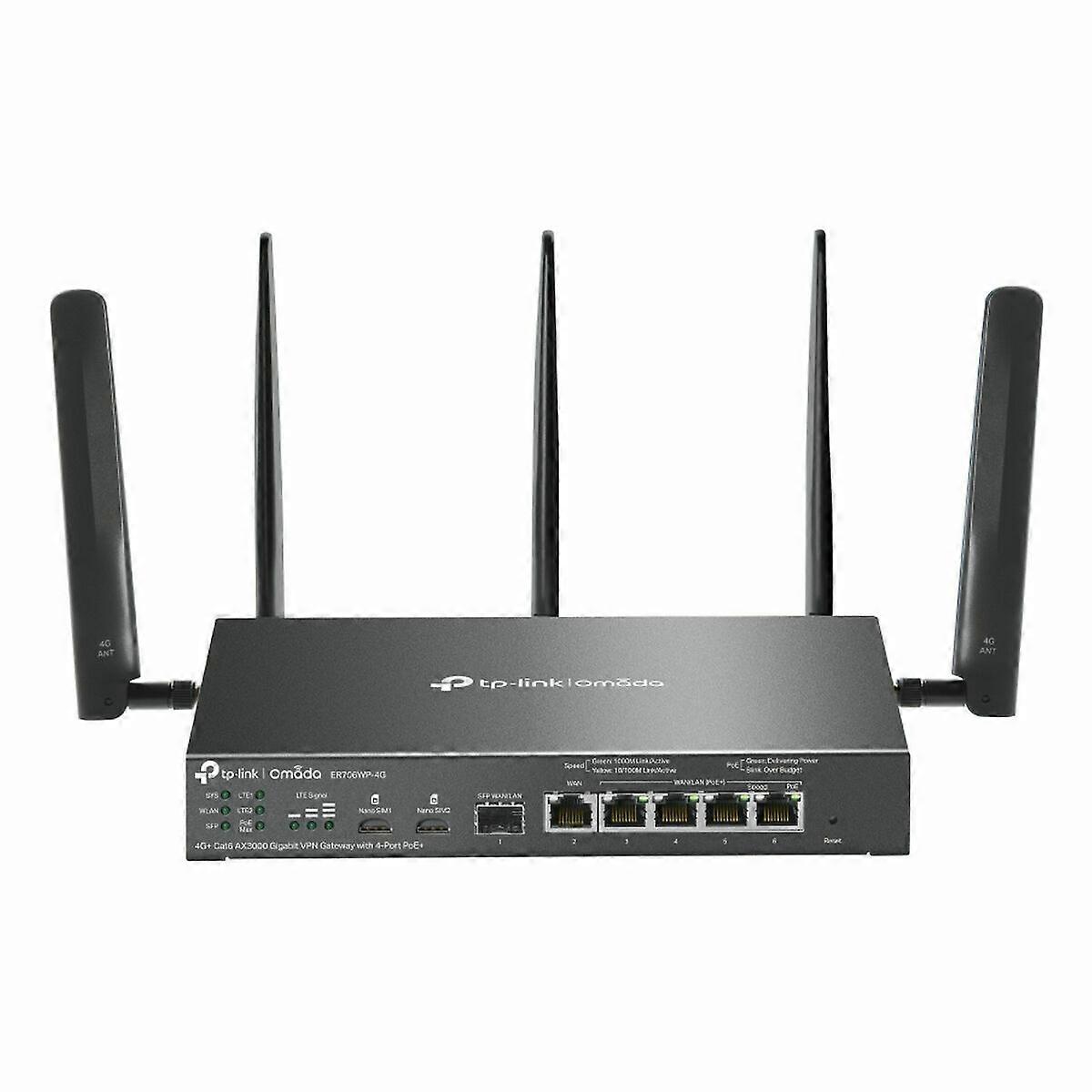 Router TP-Link ER706WP-4G Black USB RJ45 Ethernet LAN PoE x 1