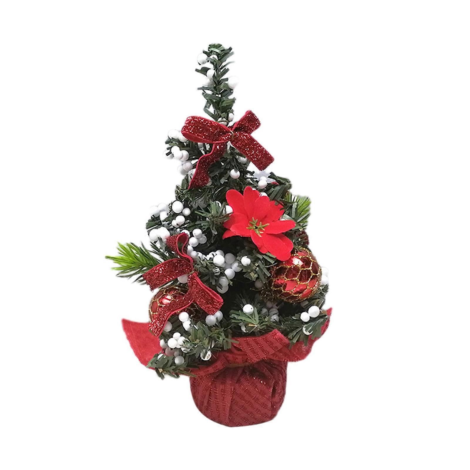 Staron Mini Christmas Tree 7.87" - Artificial Tabletop Xmas Tree for Holiday Indoor DIY Decor