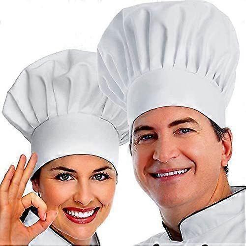 Toque de chef, adulte, qualité supérieure, élastique et ajustable, pour la cuisine