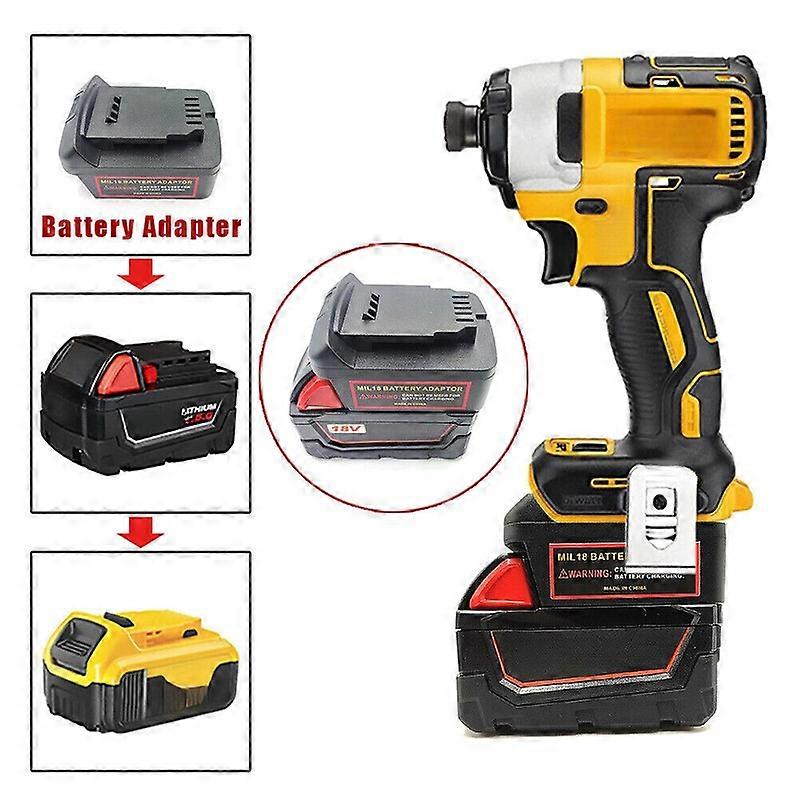 Battery Adapter for Milwaukee 18V Li-ion Battery to For Dewalt 18V 20V Max Tool