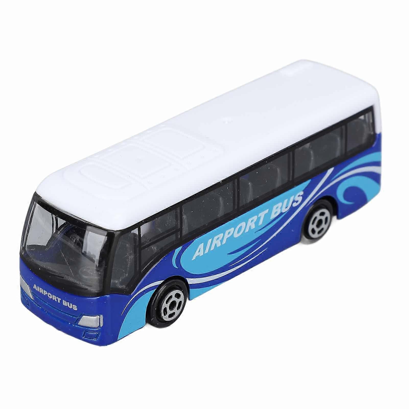 Bus Model Alloy Bus Statue Parent Child Interaction Bus Sculpture Lifelike Exquisite Collectible