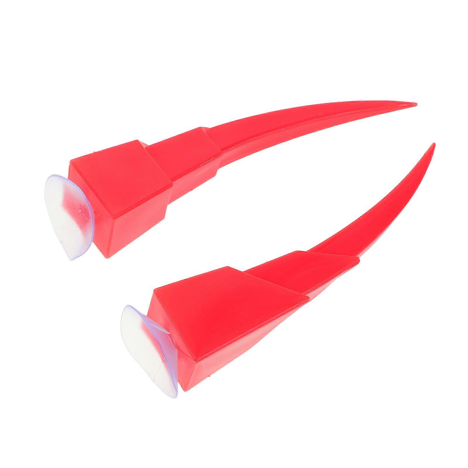 1Pair Red Horns Decoration for Motorcycle ABS Accessory