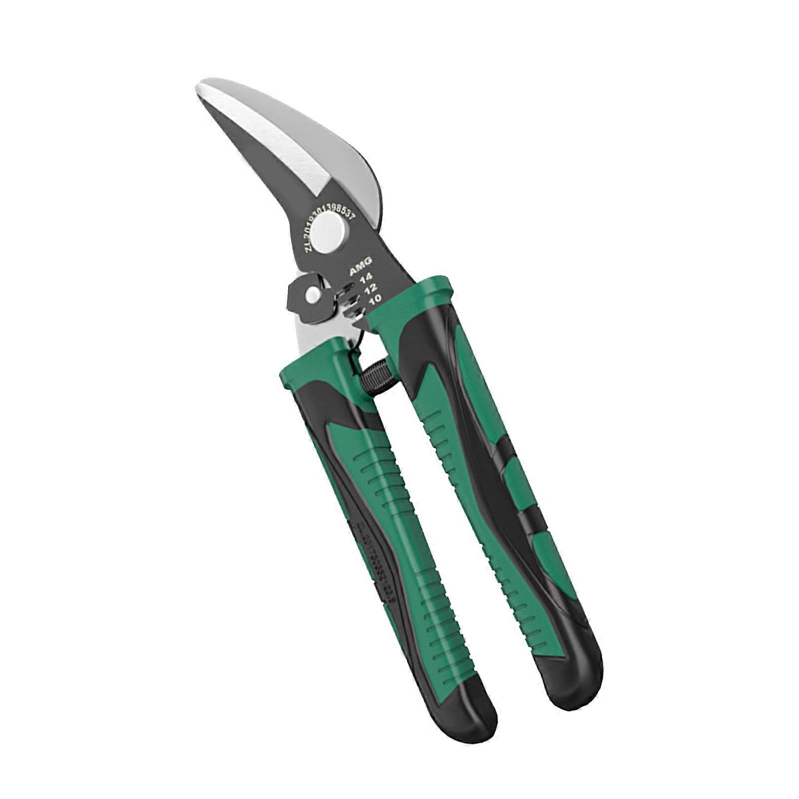 Coated Leatherworking Shears With Thickened Spring Mechanism  Steel Construction Secure Carry Multicolor