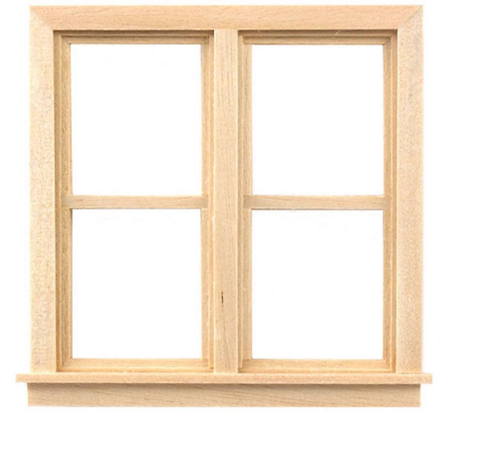 Dolls House Double Sash Window 1:24 Half Scale Wooden 