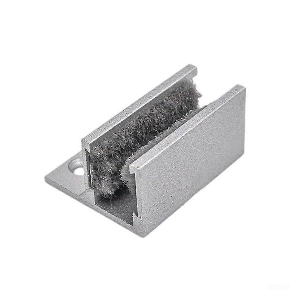 Glass Sliding Door Floor Guide Rail For 014mm Glass, Zinc Alloy Construction, Plush Lining, AntiSway Noise Reduction