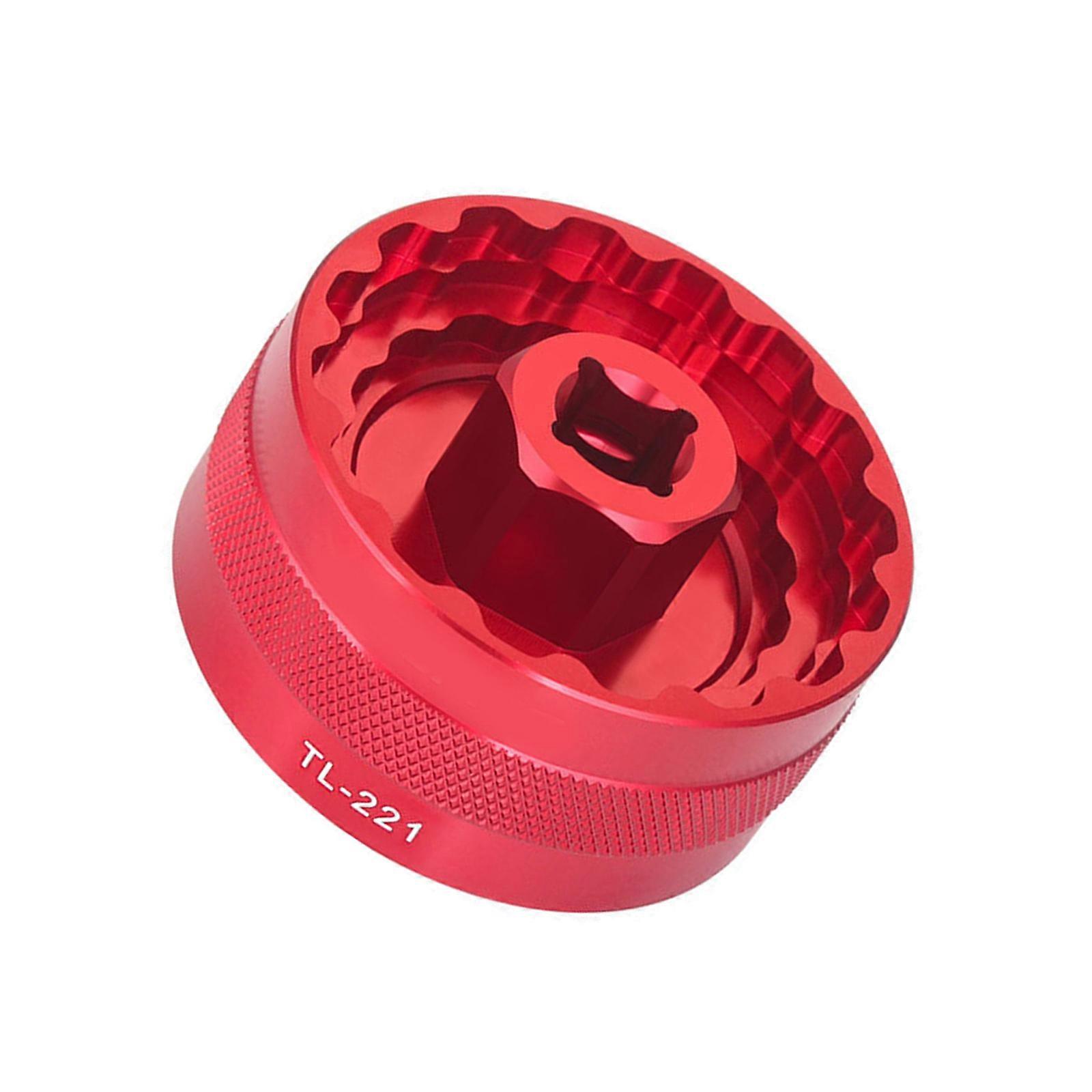 Efficient Bicycles Tool Aluminums Bike Bottom Brackets Tool Cycling Maintenances for Durability and Stability  Red