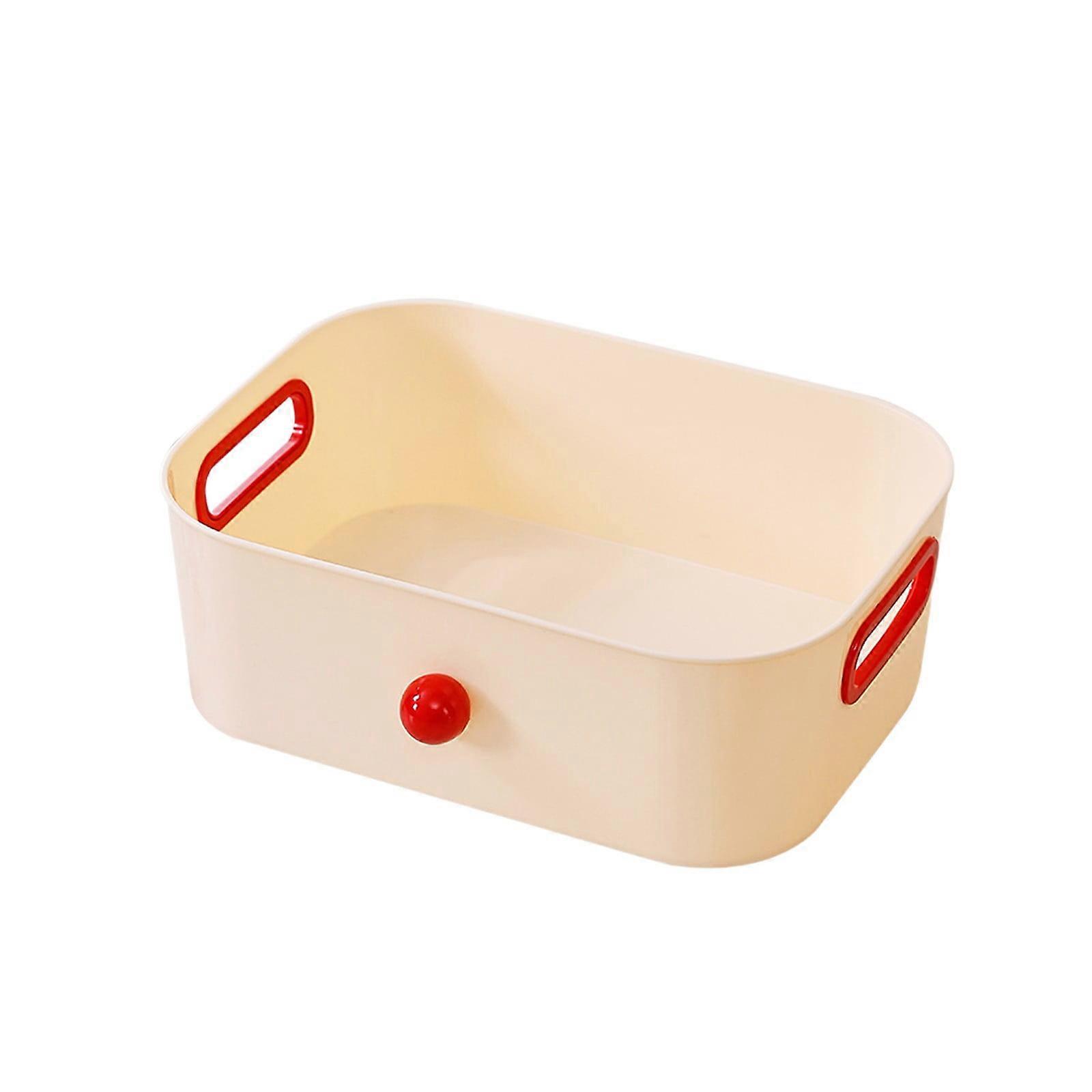 Tahtuvzn Stackable Storage Bins with Handles, 3-Color Desk Organizer Baskets for Office & Arts, Clearance! Compatible with Tahtuvzn