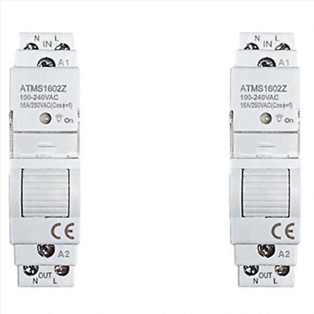 2X Tuya Smart Life ZigBee 16A Din Rail 1P Switch KWh Meter with Energy Monitor Timer Support App Rem