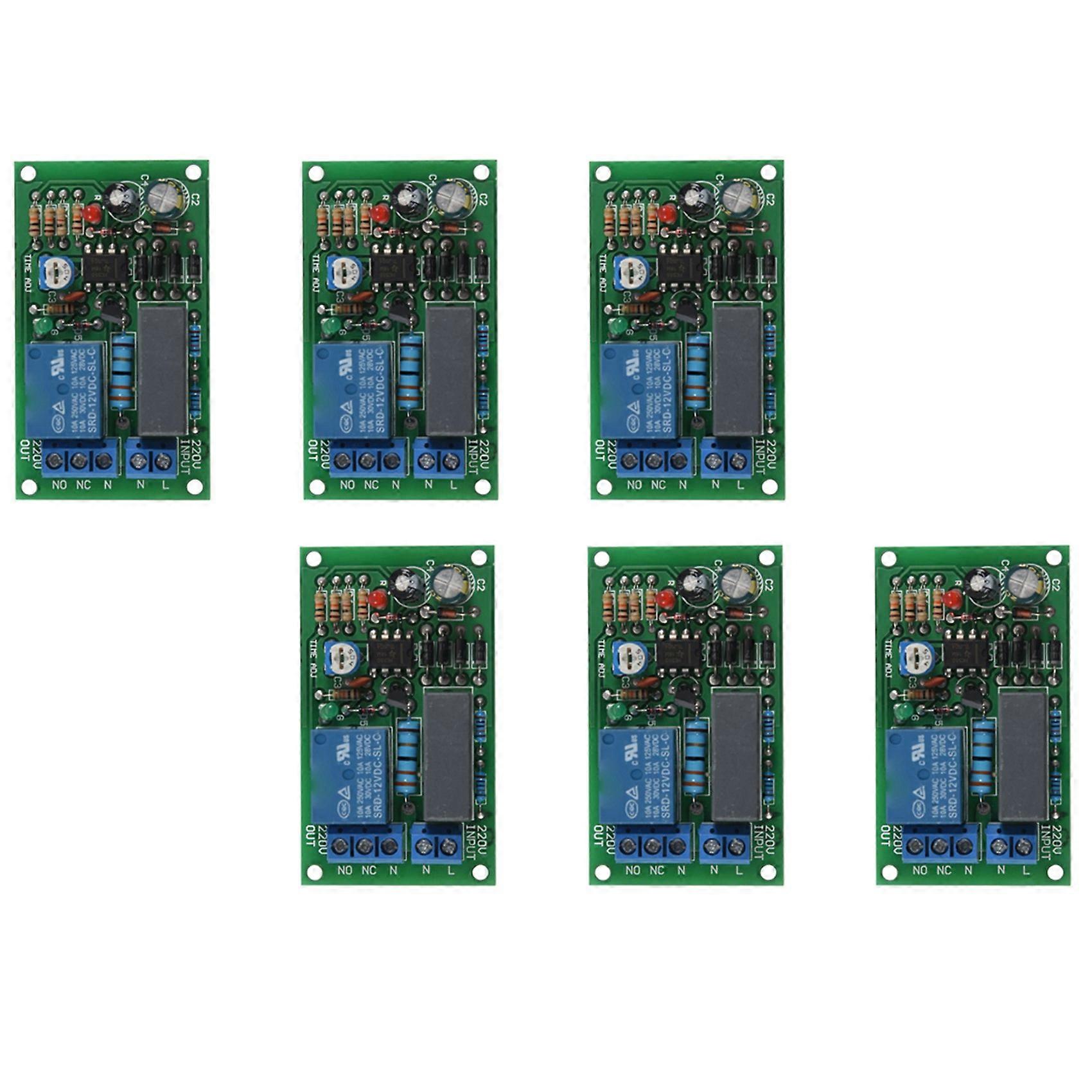 6X 220V Relay Board, Power On, Time Delay, Circuit Module, Corridor Switch, Stair Light, D1B5