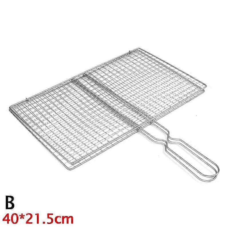 Foldable Barbecue Grill Net Large Anti-Scald Handle Durable Outdoor Camping Picnic Cooking Tool