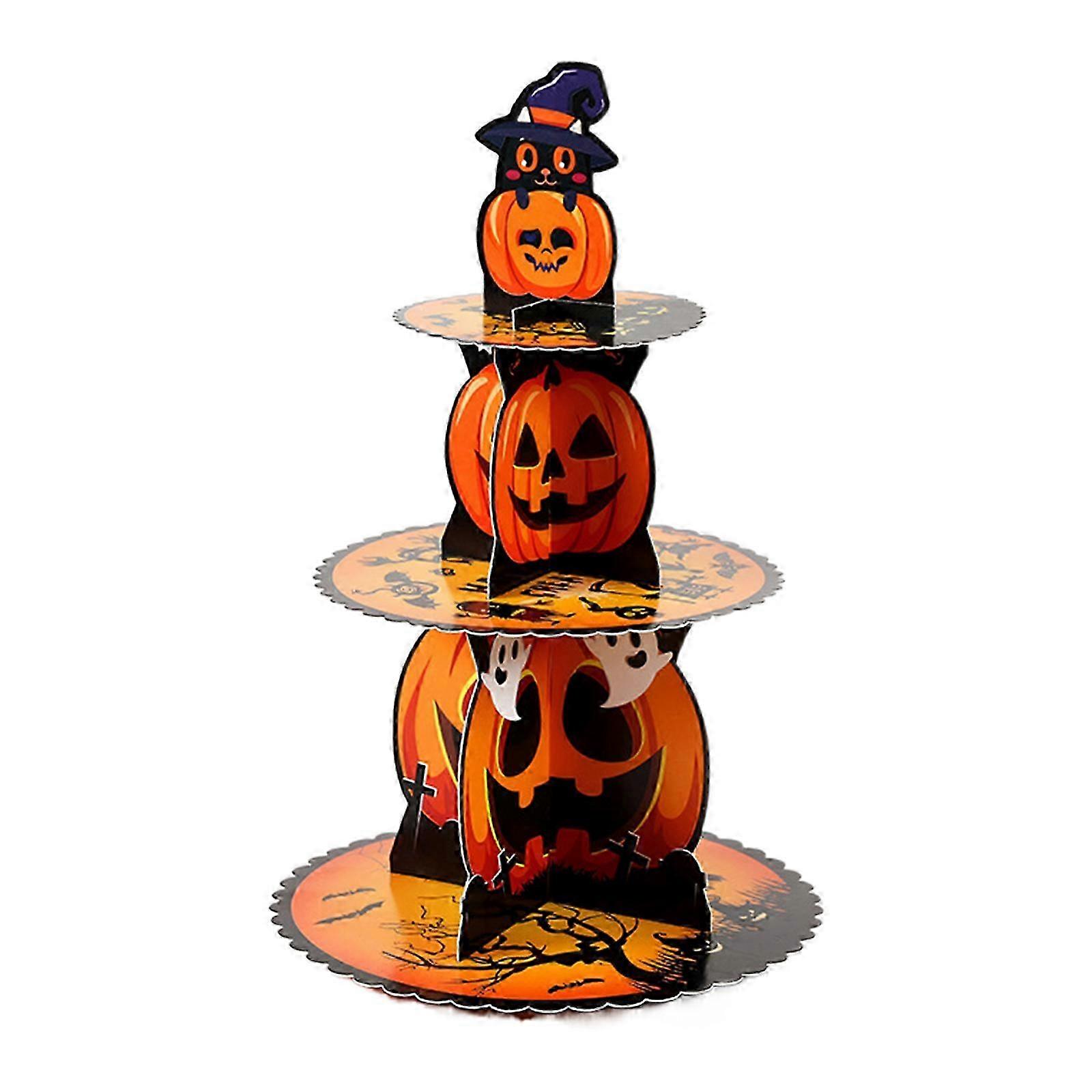 Elegant Multilayer Cake Display Holder Elegant Multilayer Cake Display Stand Holder for Halloween Baking Enthusiasts