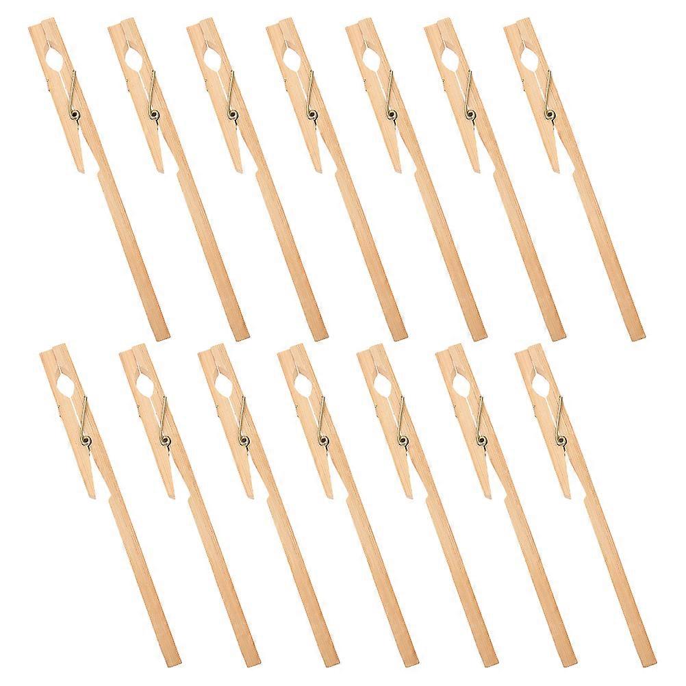 Bamboo Test Tube Clamp 20Pcs High Temperature Resistance Clip for Laboratory Use Khaki Easy to Clean