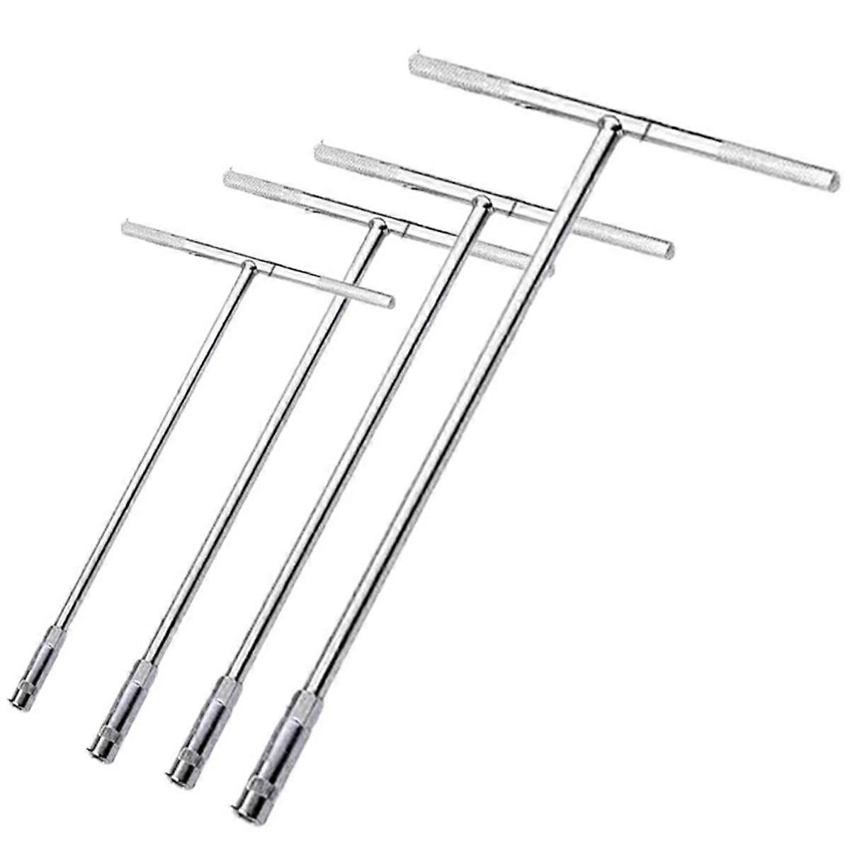 4-Piece Set of Chrome Steel Multi Piece Combination T-Shaped Socket Wrench for Automotive and Home M