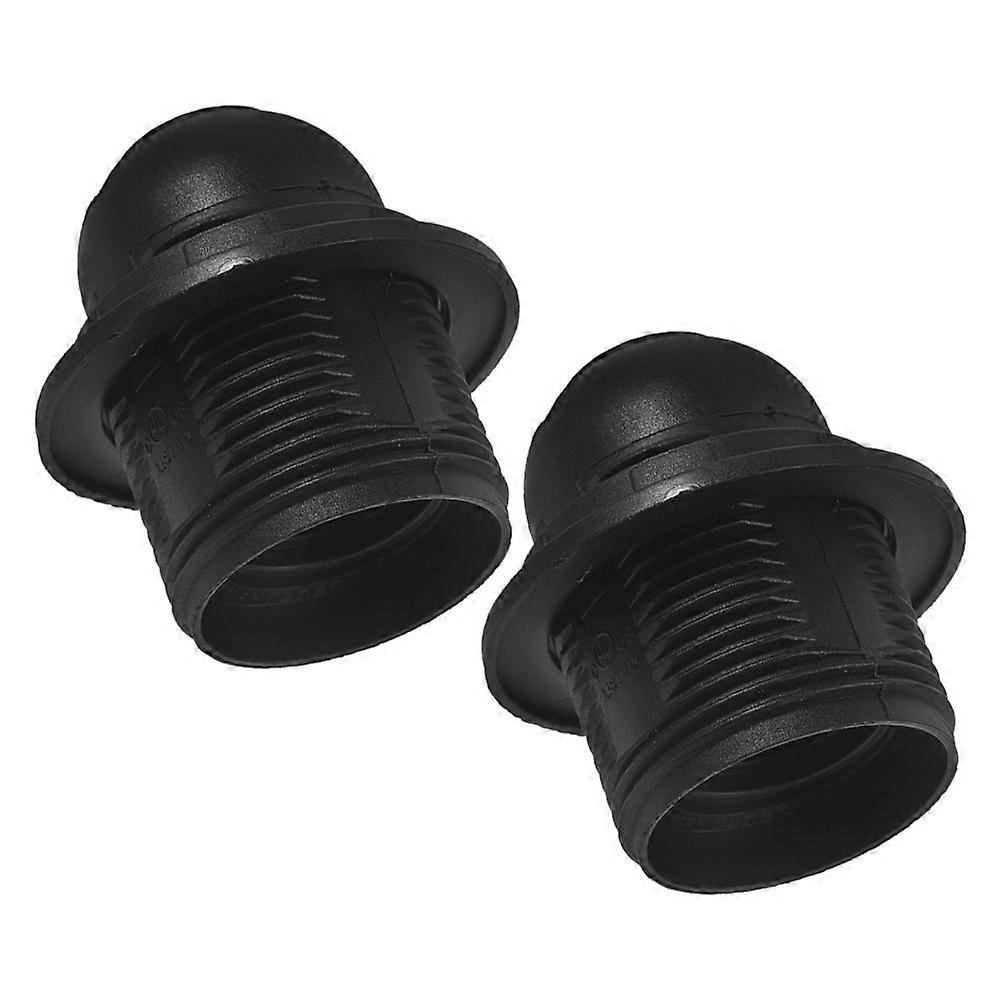 Light Sockets E26 Threaded Lamp Holder for DIY Lighting 6Pcs Black