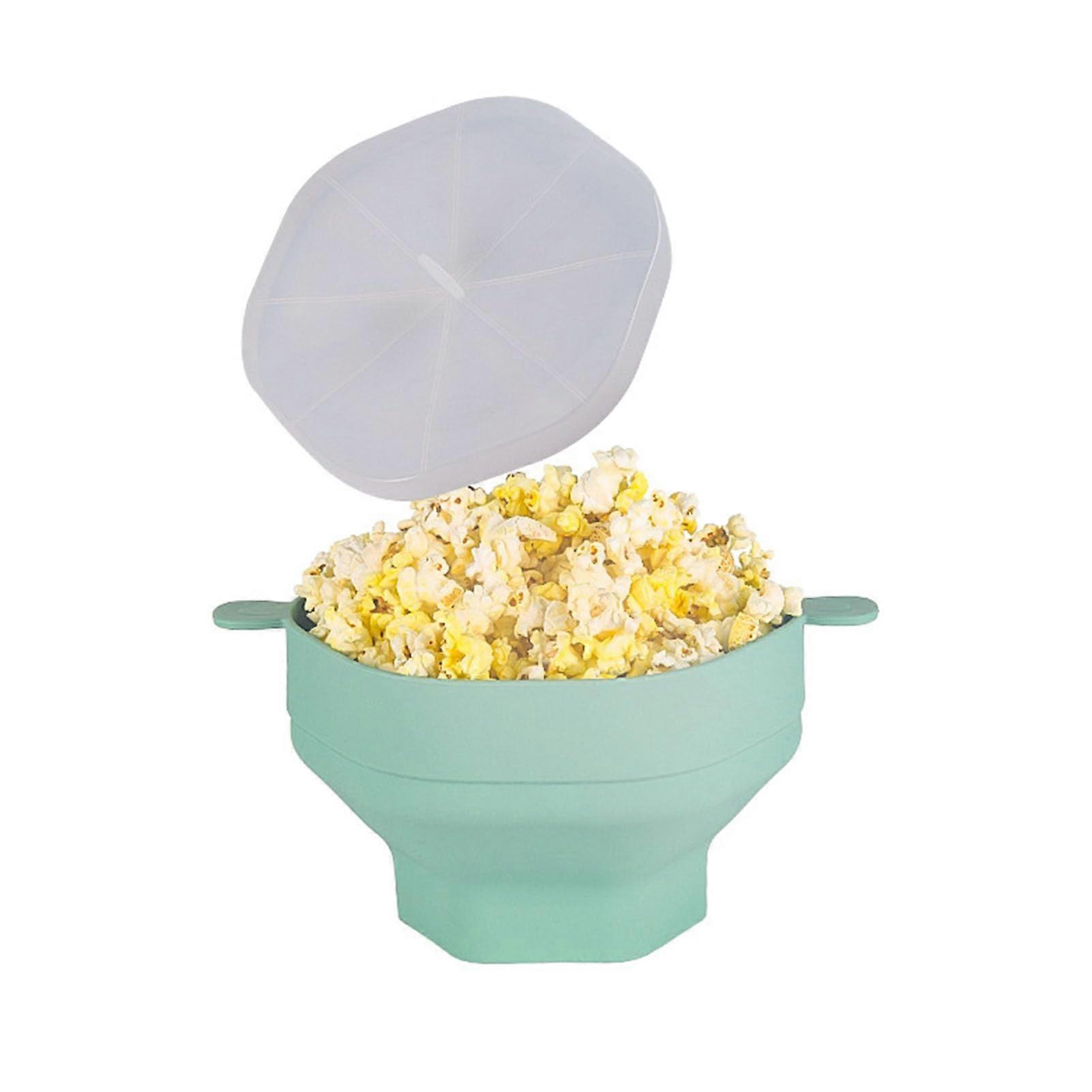 Foldable Silicone Popcorn Bucket HeatResistant And FoodGrade Collapsible Portable Blue Popcorn Container