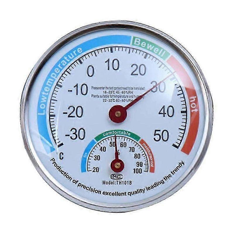 Dial Thermometer Wall Pointer Hygrometer High-precision For Home Cigar Reptile Incubator Greenhouse Sauna