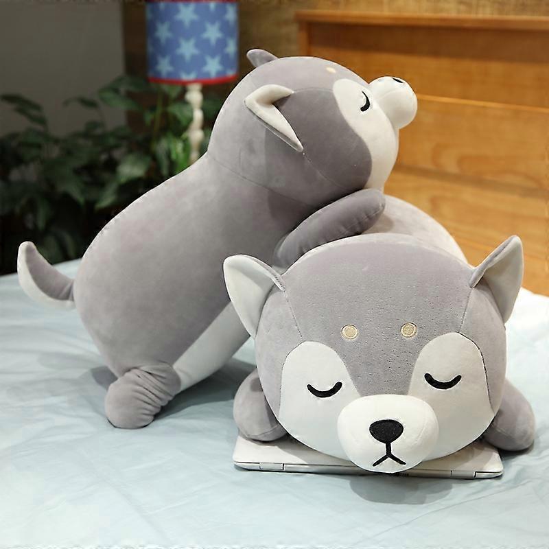Cute Round Ball Shape Fat Lazy Cat Plush Toy Stuffed Cartoon Aniamls Likelike Bread Toast Cat Husky Shiba inu Dog Throw Pillow