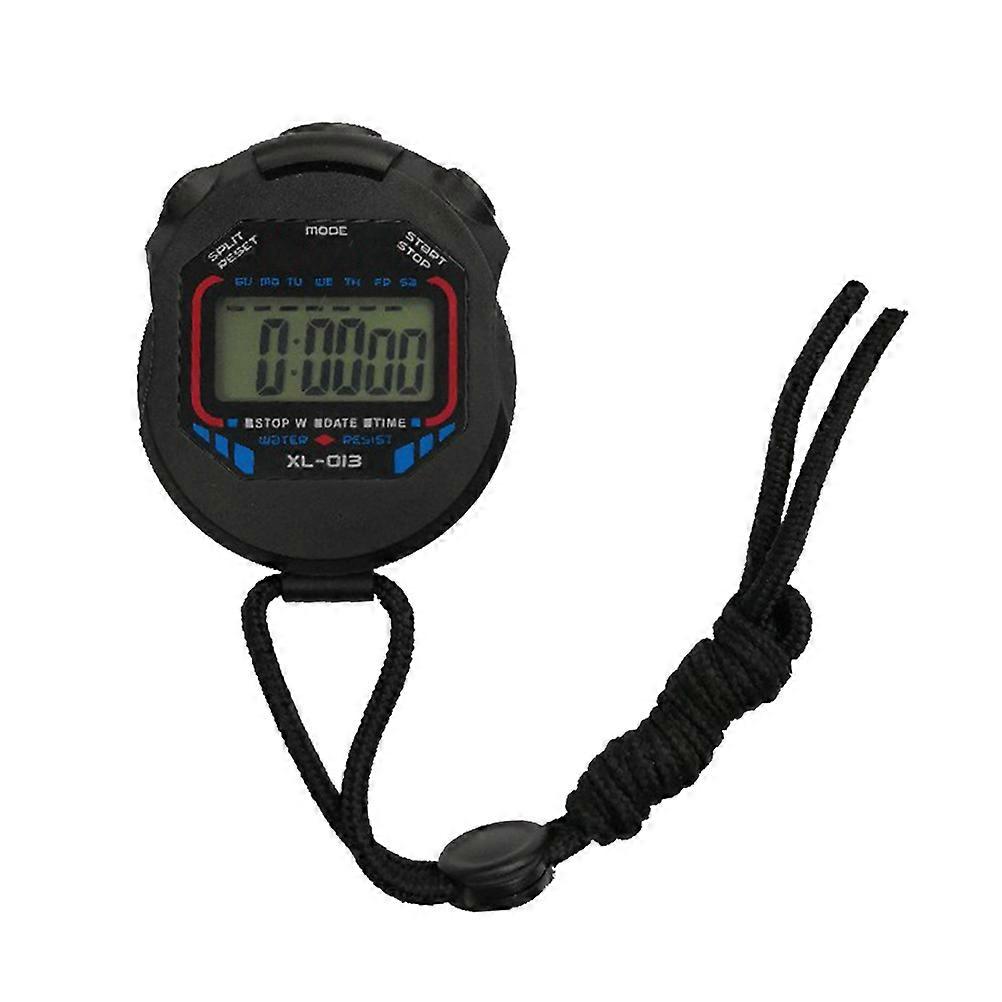 Electronic Timer Stopwatch for Daily Use Black Plastic Lightweight Durable 2pc