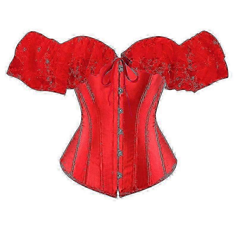Retro Style Corset with Chest Support and Short Sleeves