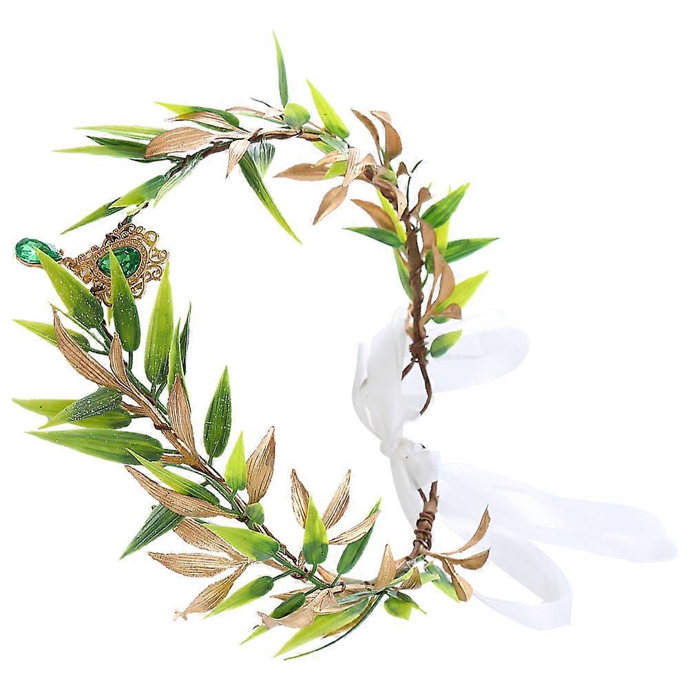 Simulation Leaf Crown Fairy Headpiece for Party Use with Plastic