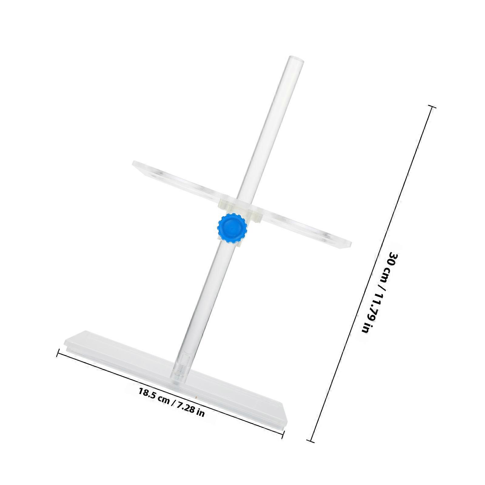Acrylic 2 Hole Funnel Stand for School Labs Transparent and Durable with Adjustable Height 7.87