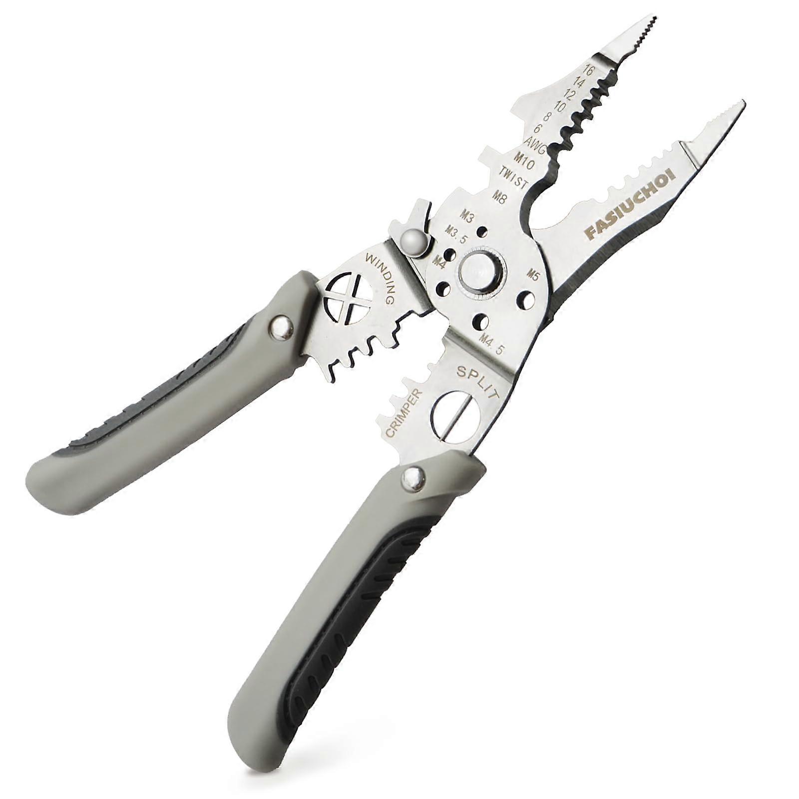 MultiFunction Wire Stripper and Crimper Tool, Adjustable AWG 616, Precision Cutting, Ergonomic Grip