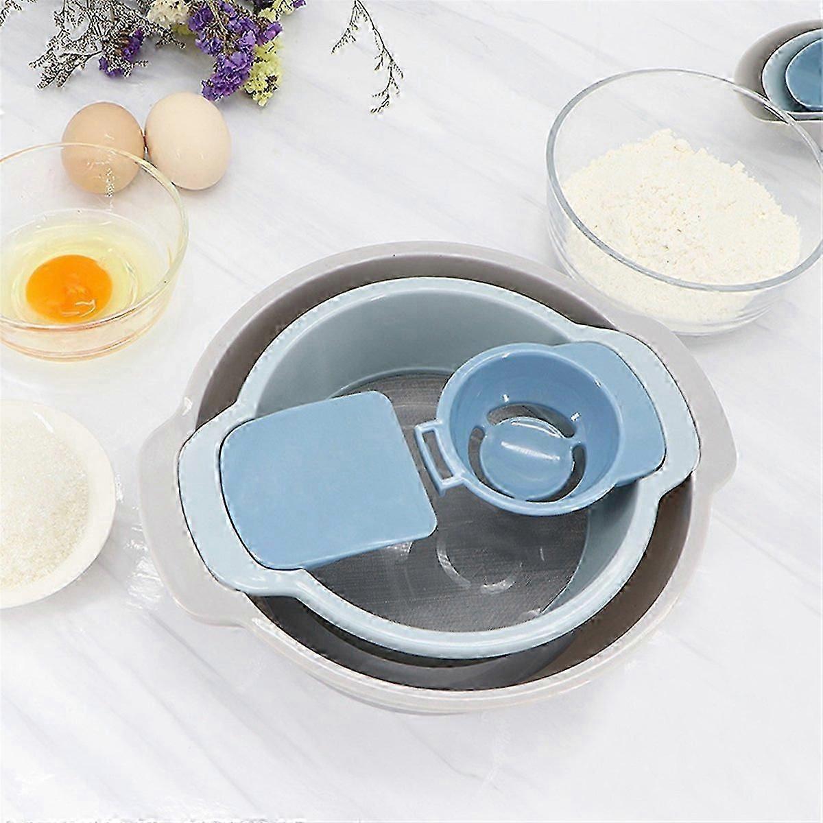 Multifunctional Flour Sieve Set Household Cake Making Tools Egg White Separator Kitchen Supplies