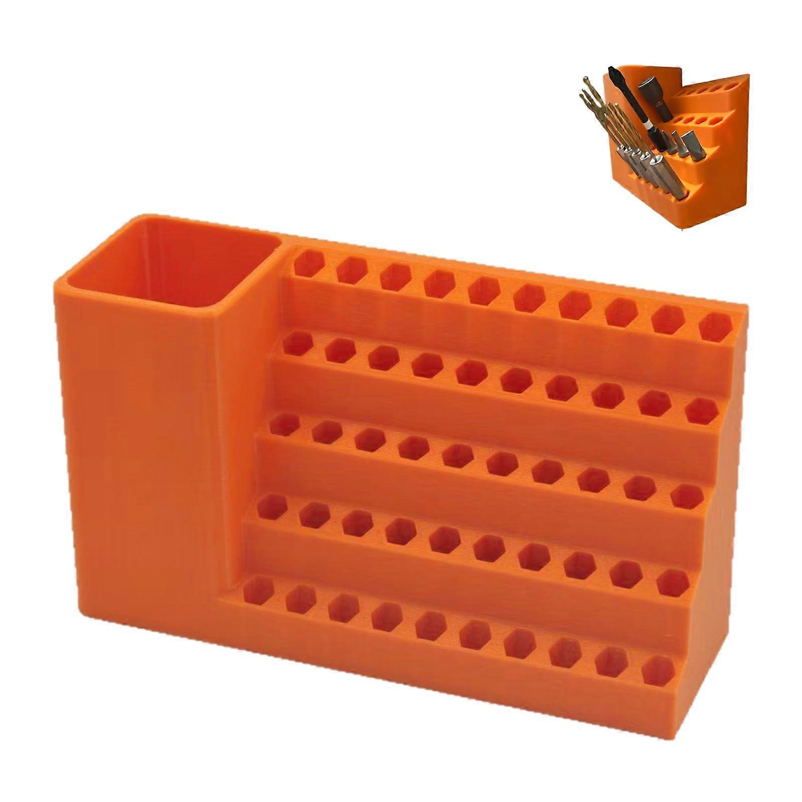 Hex Bit Organizer 50 Hole Screwdriver Bit Holder with Adjustable Modular Compartments