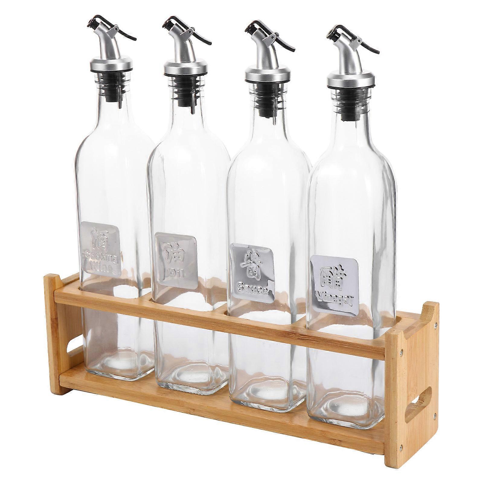 Oil Vinegar Dispenser 5Pcs Storage Container Kitchen Use Assorted Color Practical Design Leak-Proof