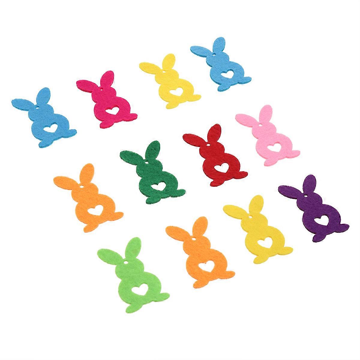 Felt Bunny Decor for Gift Use 10Pcs Mixed Color Easter Bunny Decorations