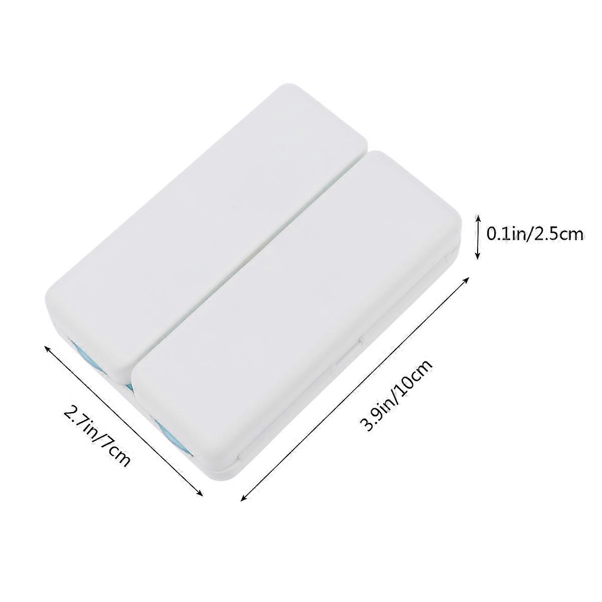 Portable Pill Case Mini Organizer for Storage Use with White Cover