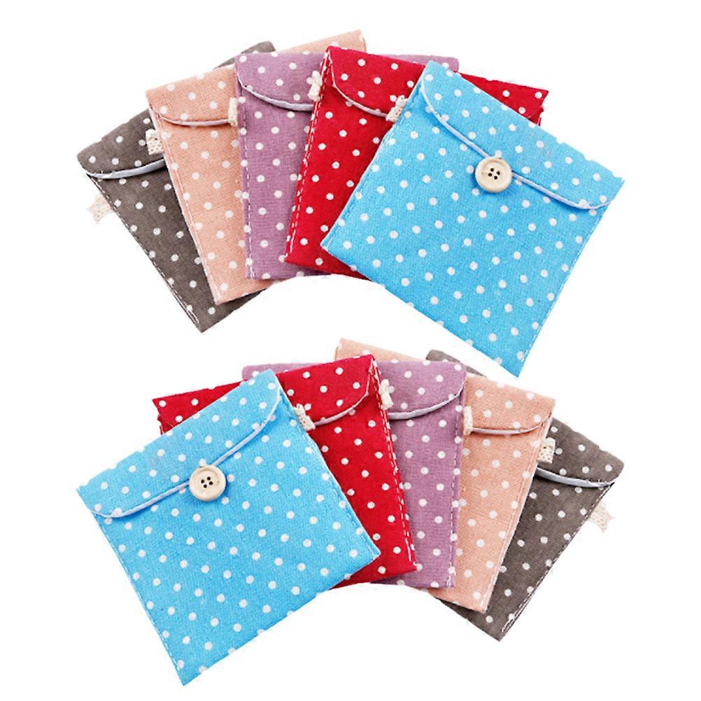 Storage Container Sanitary Napkins Bag for Storage Use 10Pcs Random Color