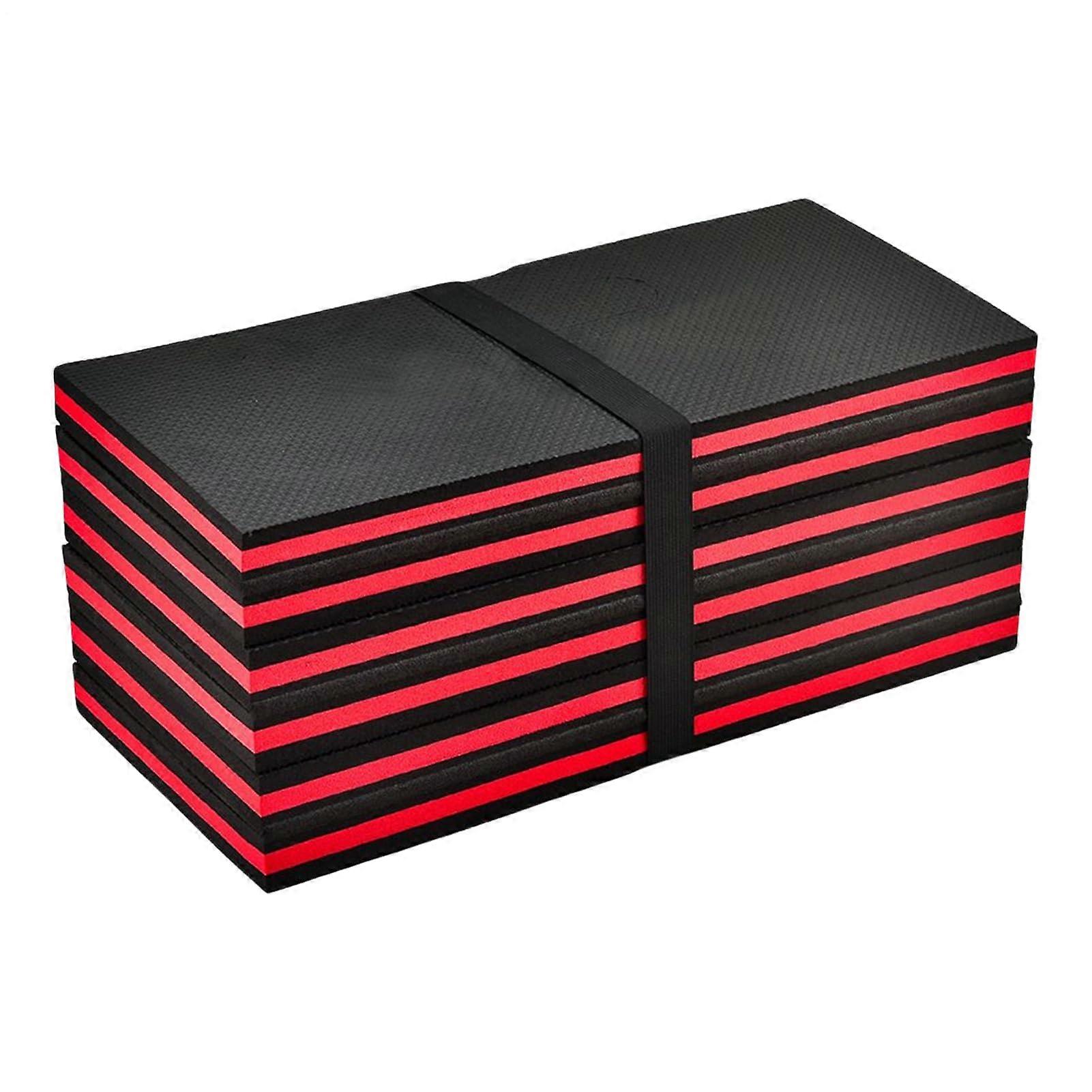 Foldable Mechanic Kneeling Pad with Ergonomic Knee Support, Garage Floor Mat for Workshop Red