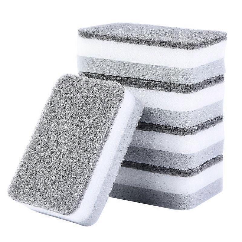 Scrub Dual-sided Dishwashing Sponge Compatible With Kitchengray20 Pcs