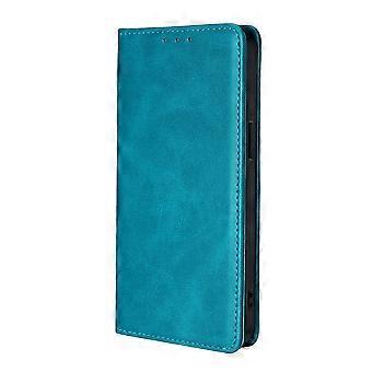 Case For Iphone 13 Pro Light Blue Spot Simple Card Slot Leather No12471