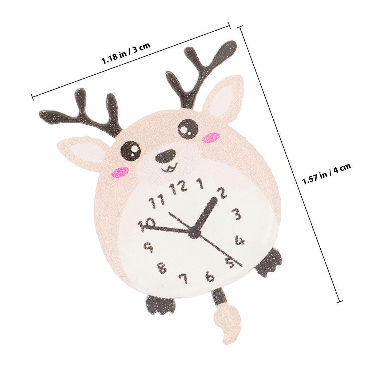 Plastic Miniature Craft Simulated Mini Clock for Mini House Use 2Pcs Set