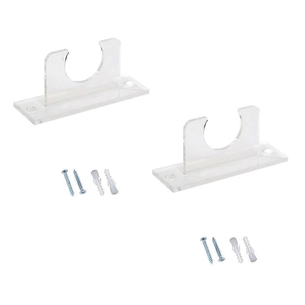 Acrylic Baseball Bat Display Stand Wall Holder for Storage 2Pcs Transparent