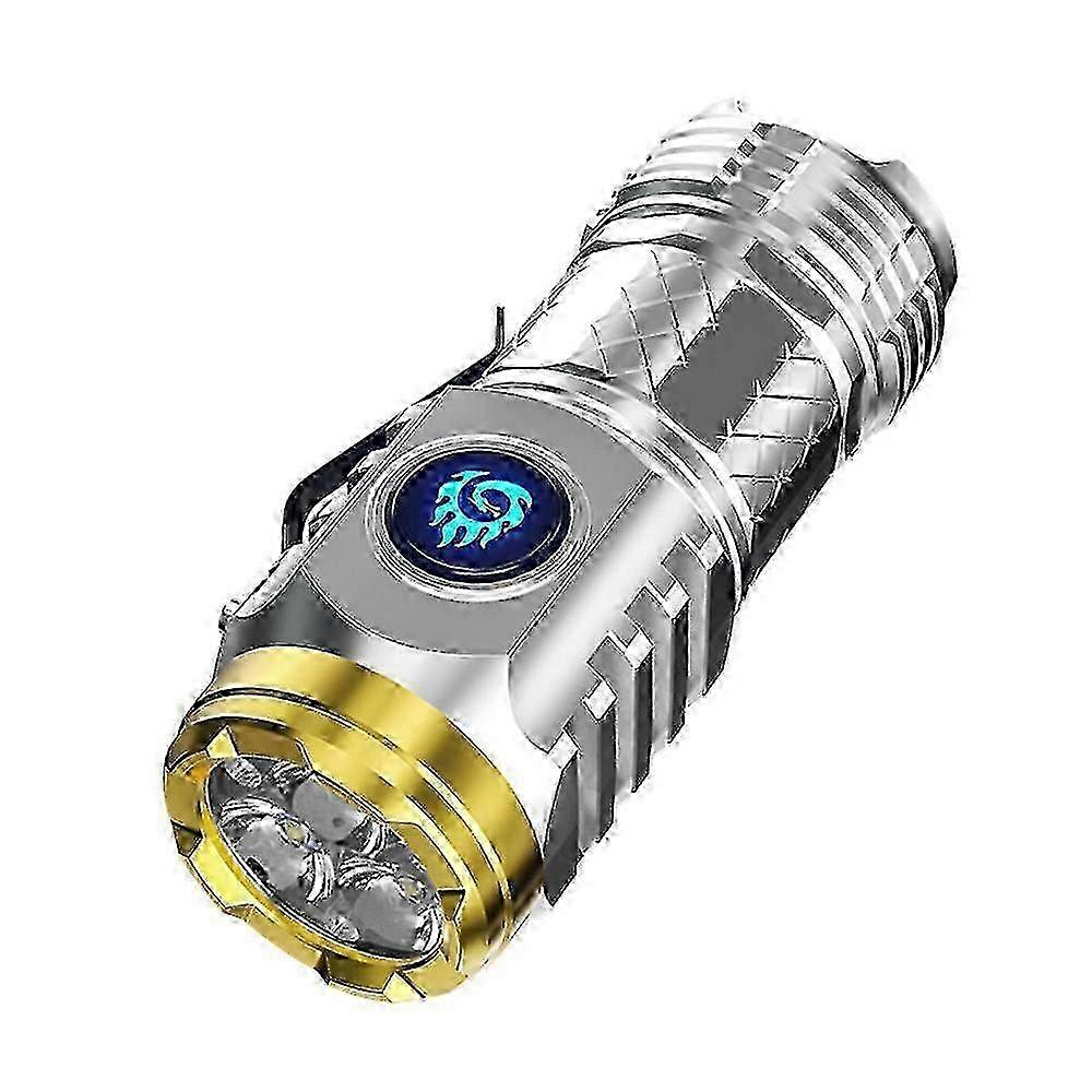 25-26 New Ultra Powerful Flashlight 3 Core Mini Tactical Flashlight Usb Rechargeable High Power