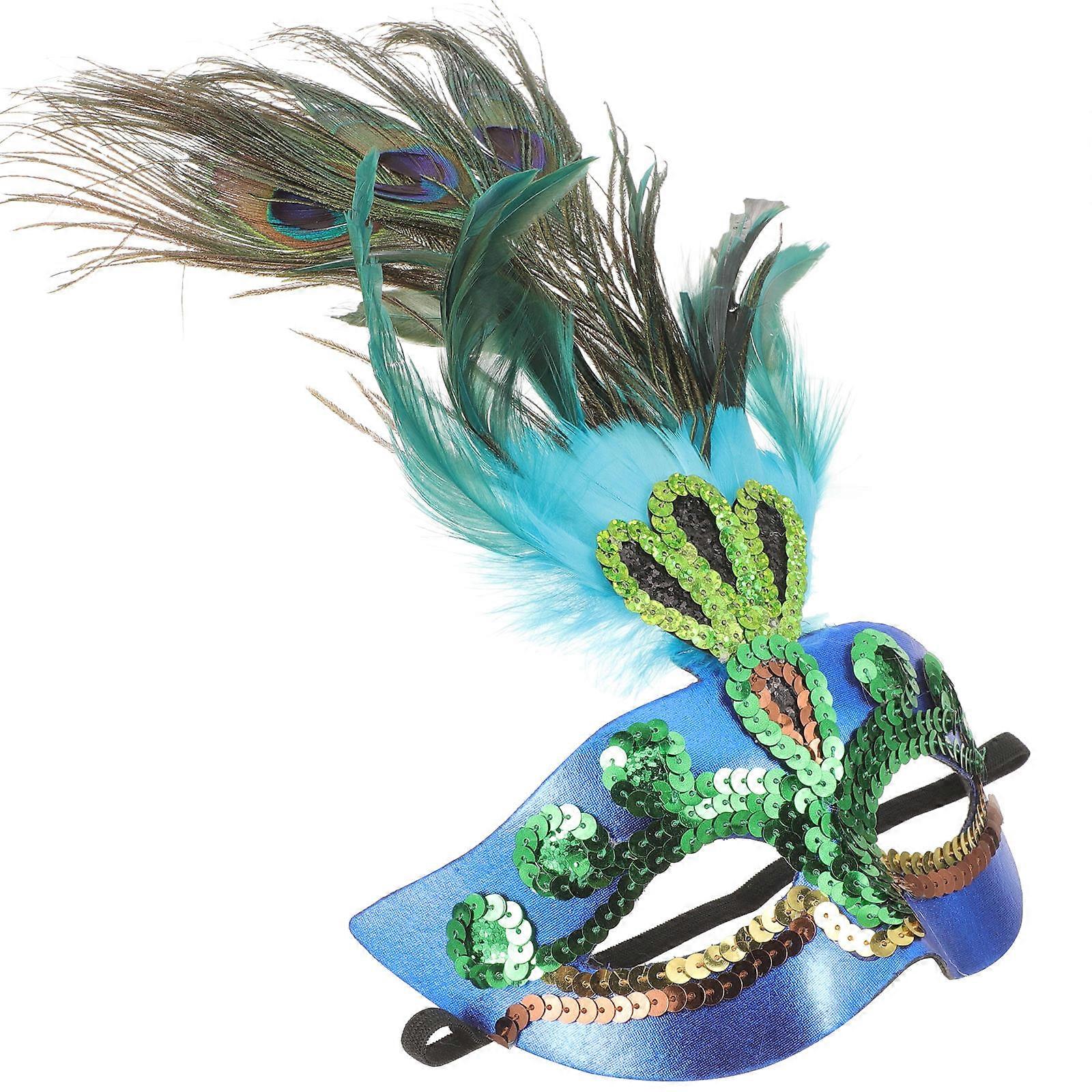 Blue Mask for Masquerade Party 1 Piece Decor
