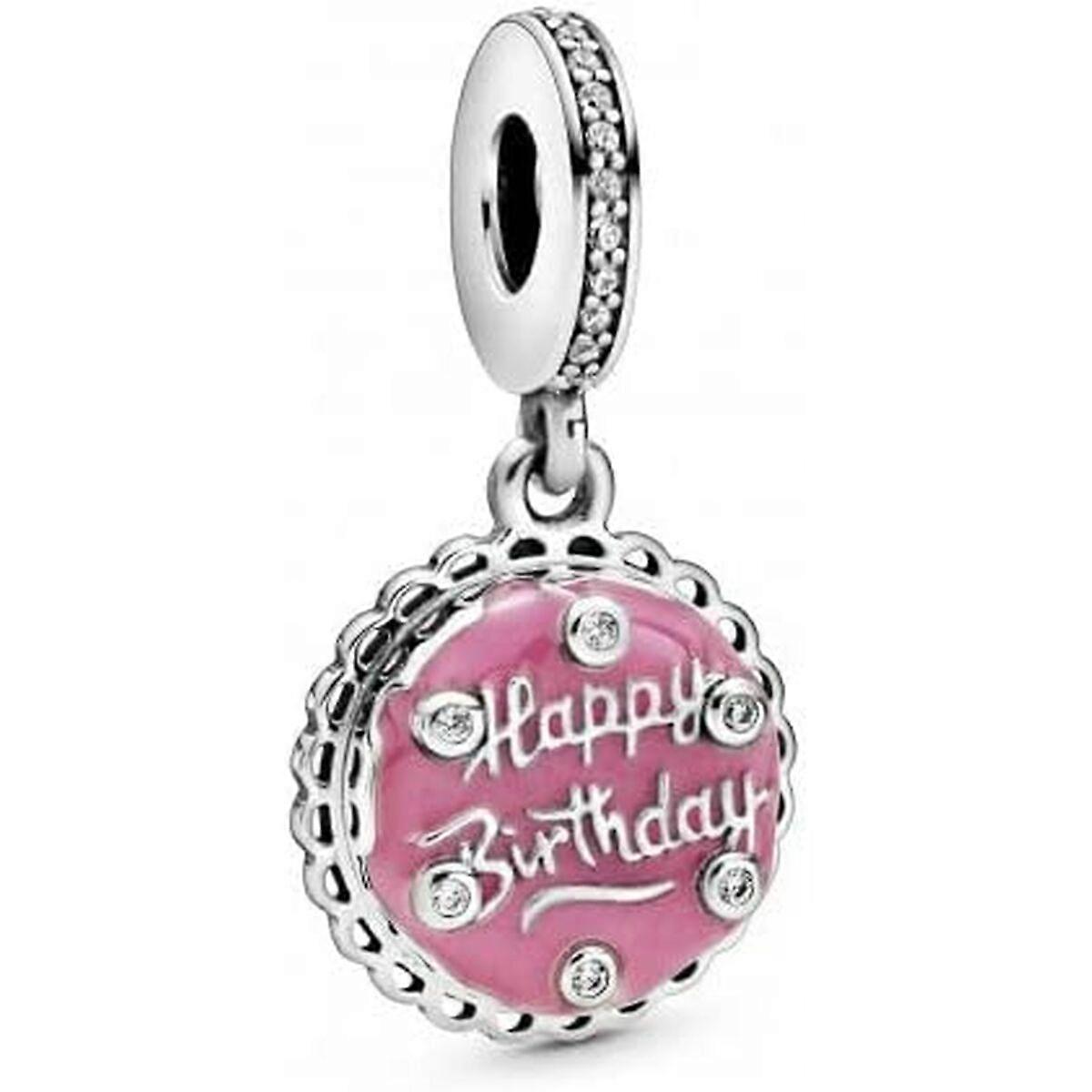 Woman's charm link Pandora PINK BIRTHDAY CAKE DANGLE