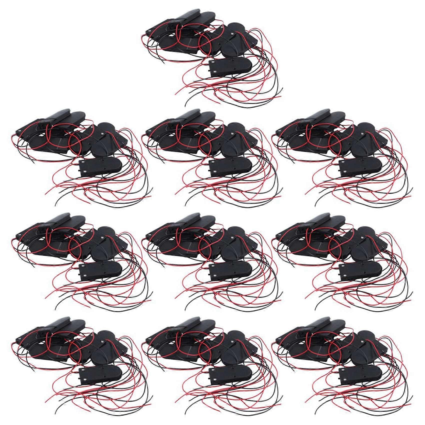 100 PCS on/OFF Switch 2 X 3V CR2032 Cell Button Battery Holder for LED